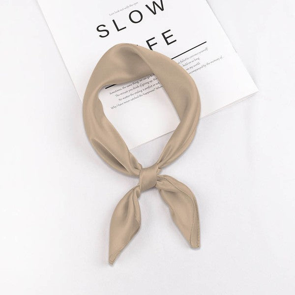 Beige Satin Wild Rag