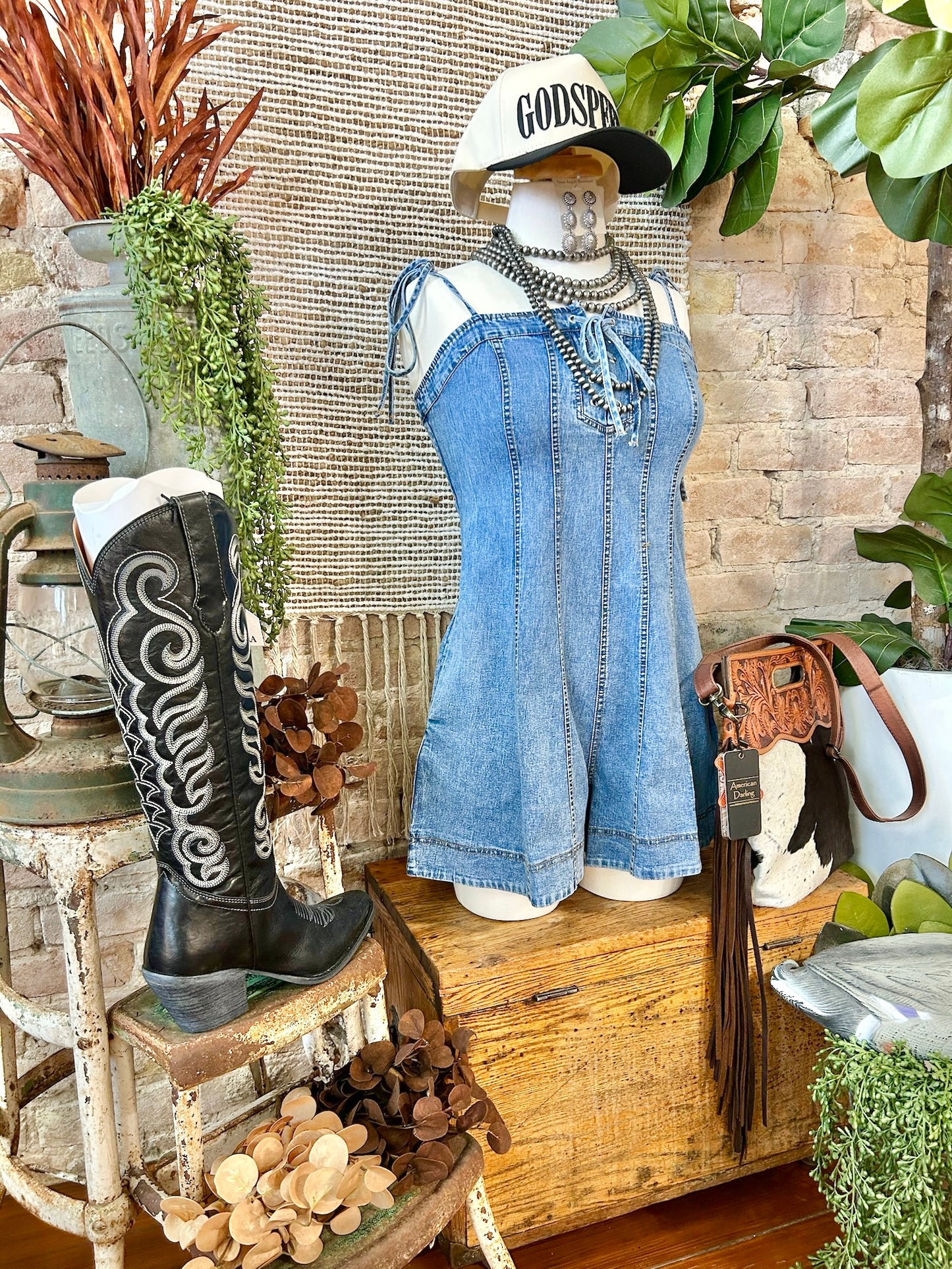 Dreamin' Of The Day Denim Romper
