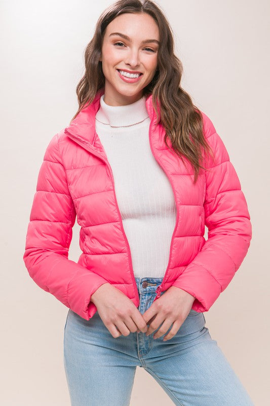 Perfect For You Pink Puffer Jacket