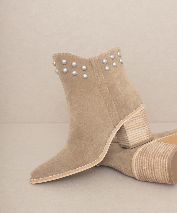 Totally Into You Taupe Studded Booties