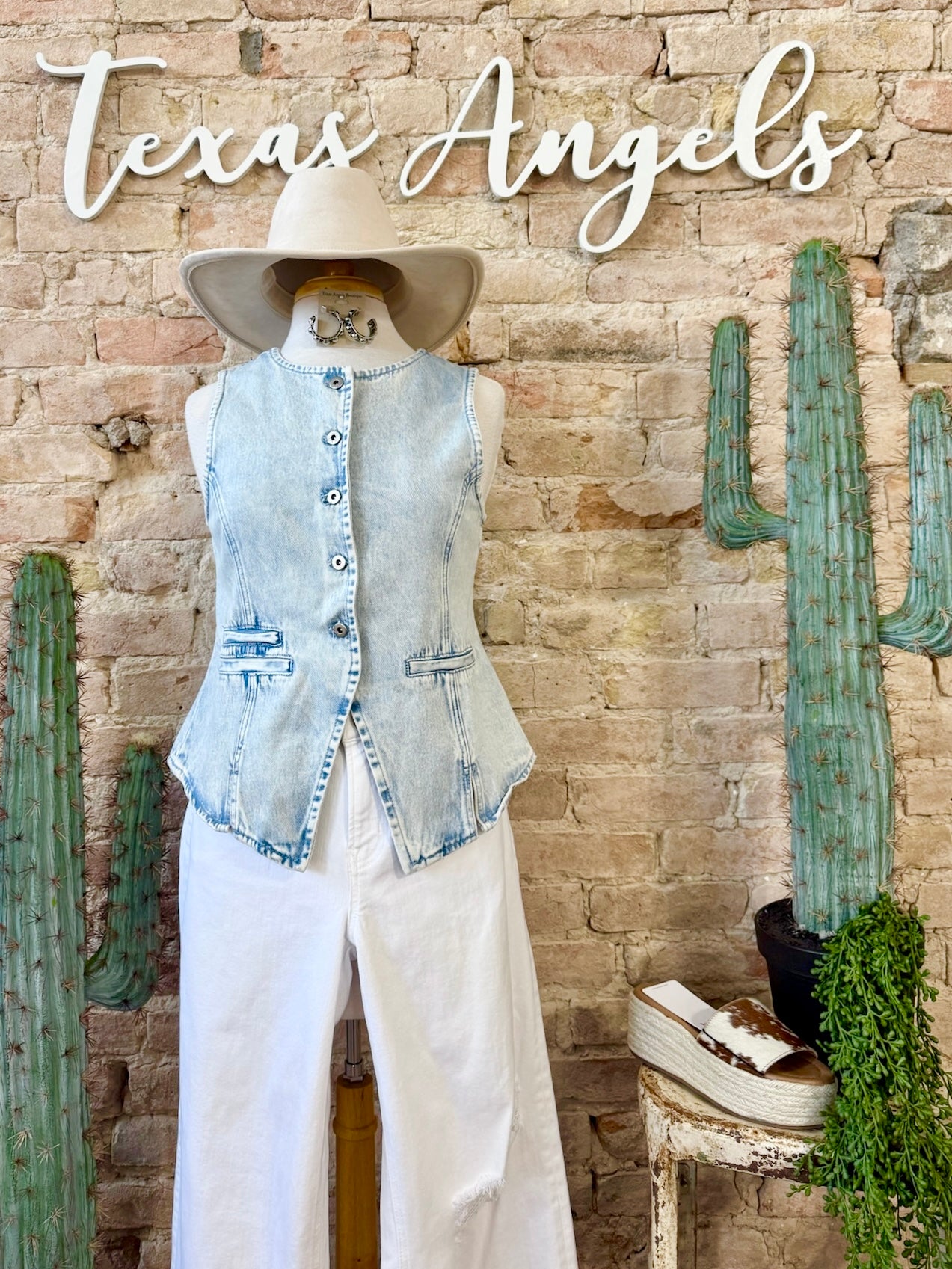 Don't Tempt Me Light Wash Denim Top
