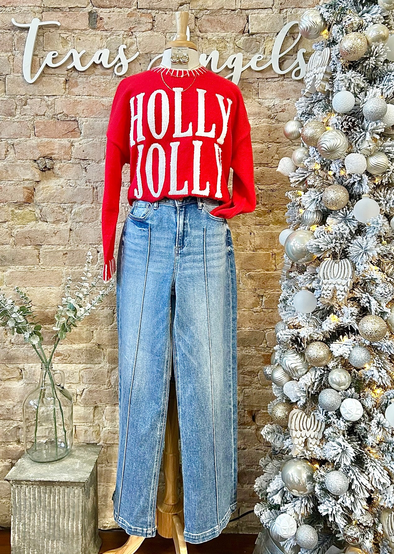50% Off - A Whole Lotta Holly Jolly Red Knit Sweater