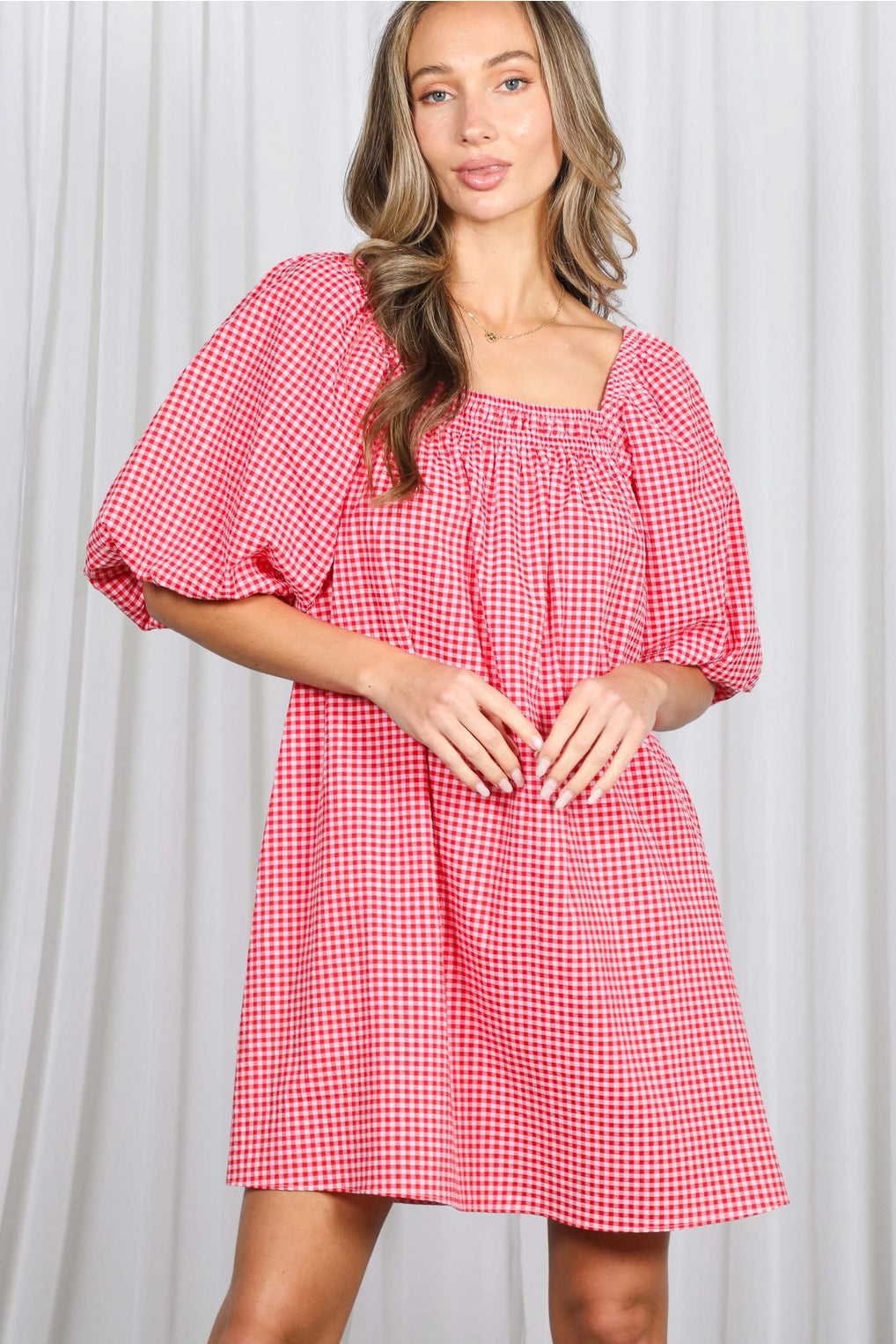 The Right Purpose Red Plaid Dress