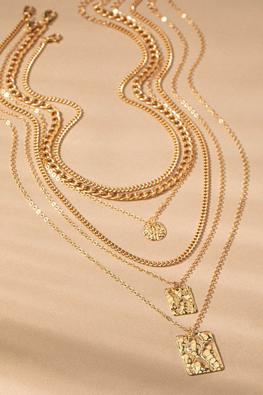 Multi Strand Gold Layered Necklace