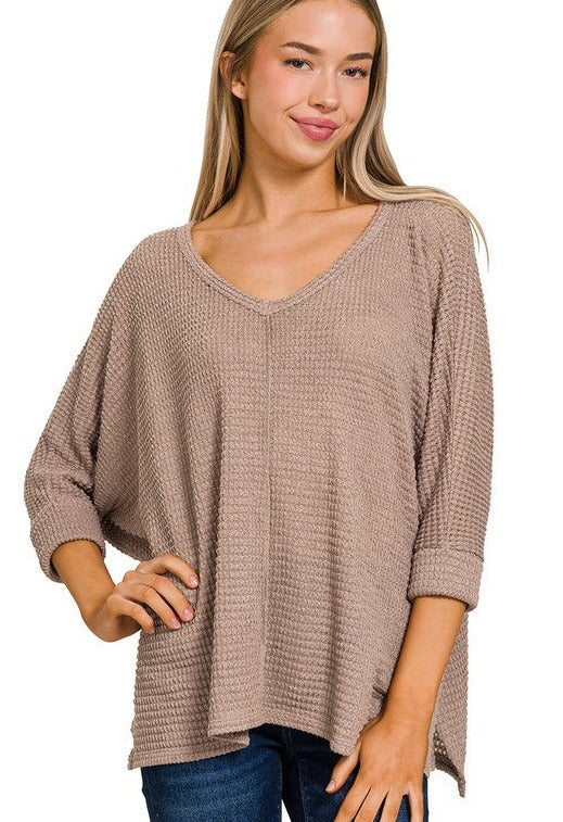 Treat Her Right Mocha Knit Top