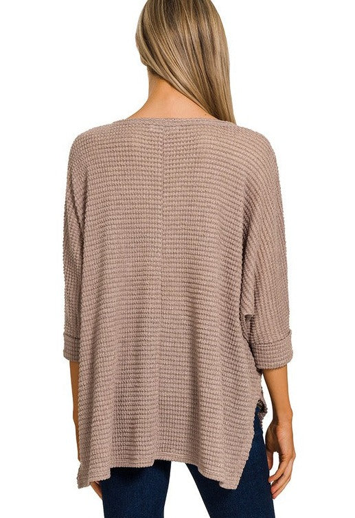 Treat Her Right Mocha Knit Top