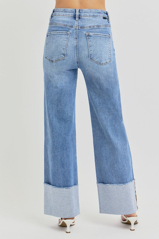 Why Don't Ya Wide Leg Risen Jeans