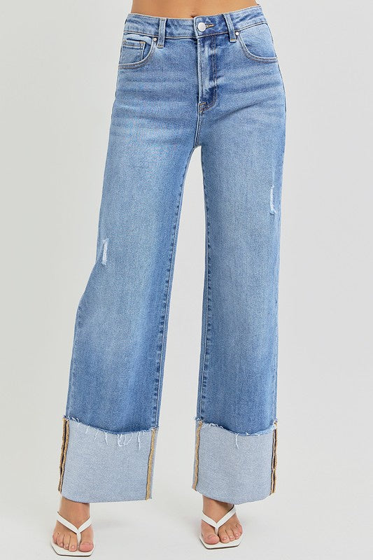 Why Don't Ya Wide Leg Risen Jeans