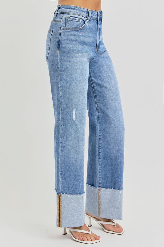 Why Don't Ya Wide Leg Risen Jeans