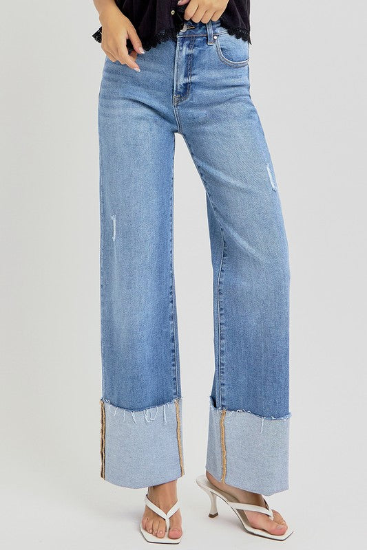 Why Don't Ya Wide Leg Risen Jeans