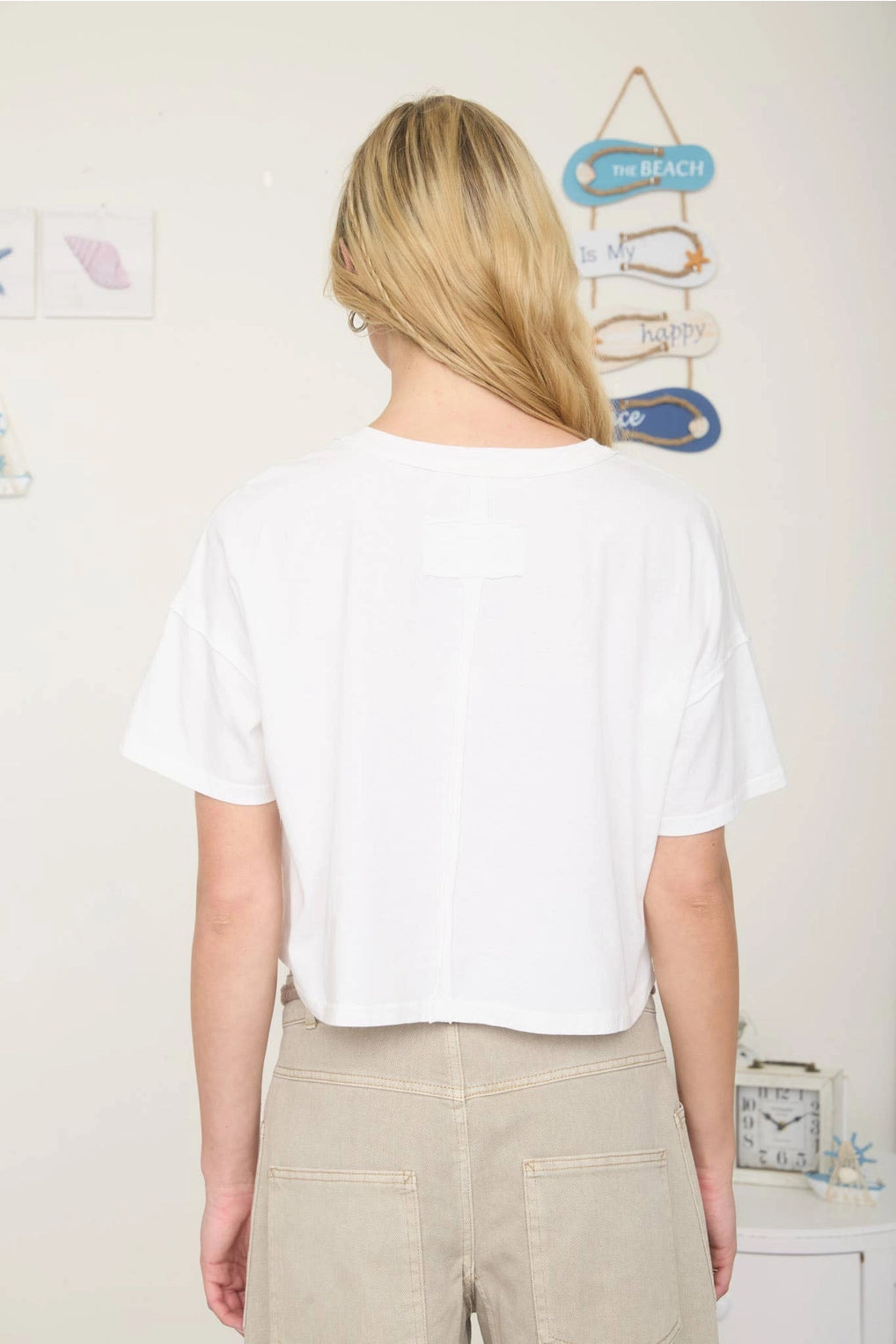 Let’s Jump In The Water Oversized White Top