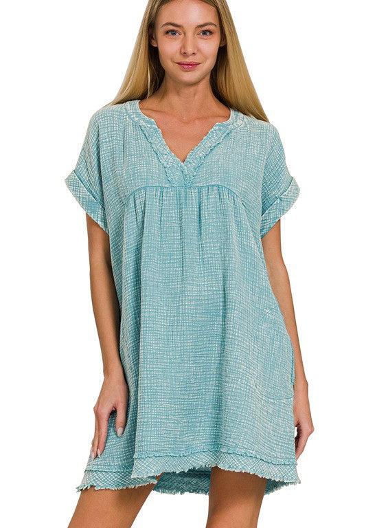 40% Off - Deep In The Heart Of Texas Teal Dress