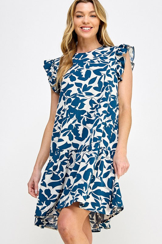 Finding Herself Navy Floral Dress
