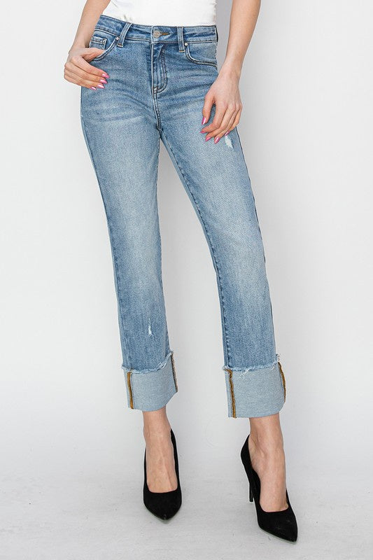 Don't Spoil It Straight Leg Risen Jeans