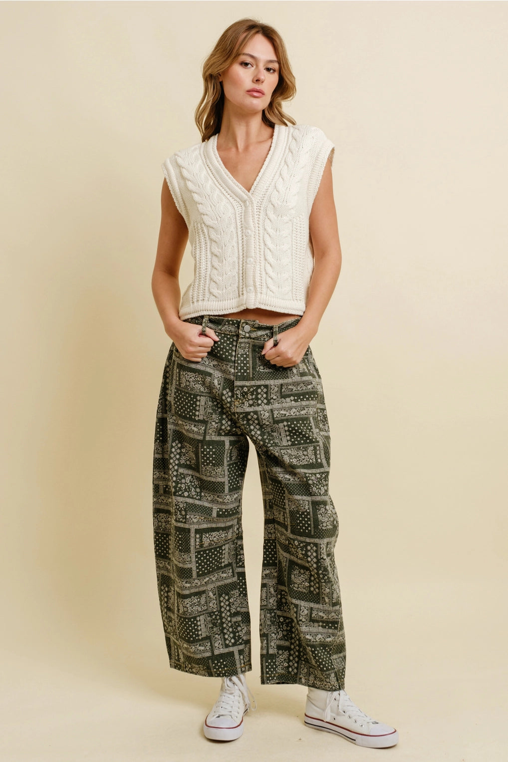40% Off - I Can See Clearly Now Ivory Sweater Vest