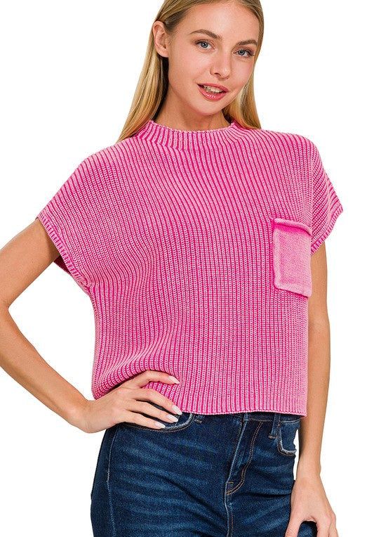 At The Top Of My List Pink Knit Top