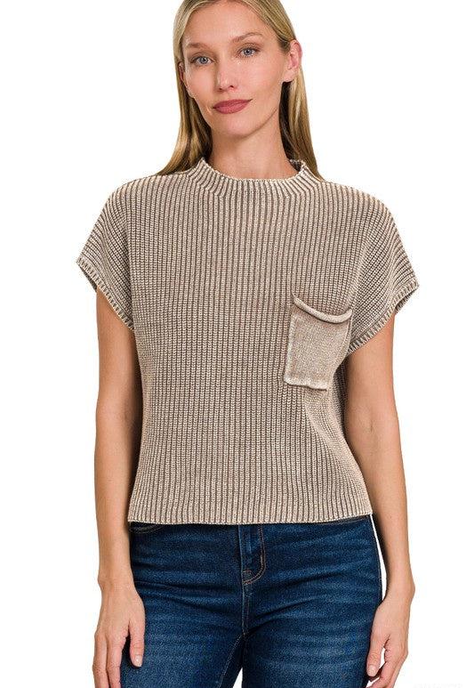 By The Campfire Mocha Knit Crop Top