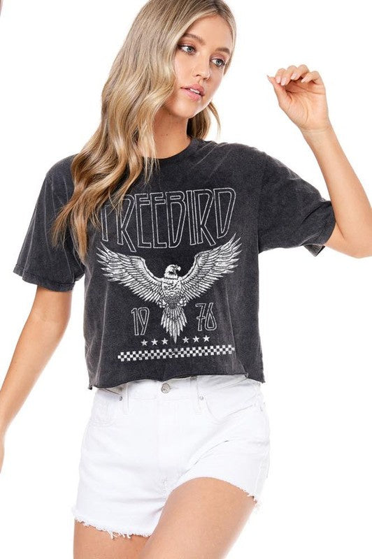 Free Bird Black Graphic Tee