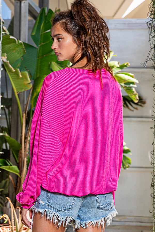 Fuchsia Texas Pullover