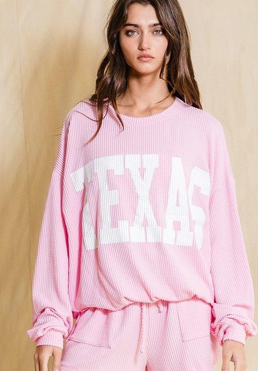 Baby Pink Texas Pullover