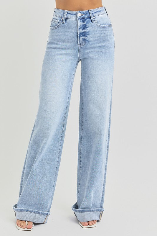 Light It Up Wide Leg Risen Jeans
