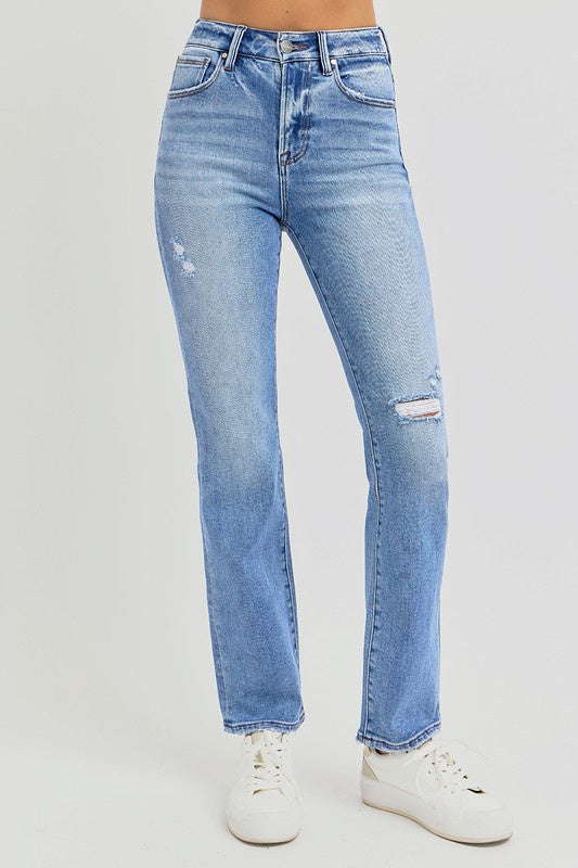 Nothing But Smiles Straight Leg Risen Jeans