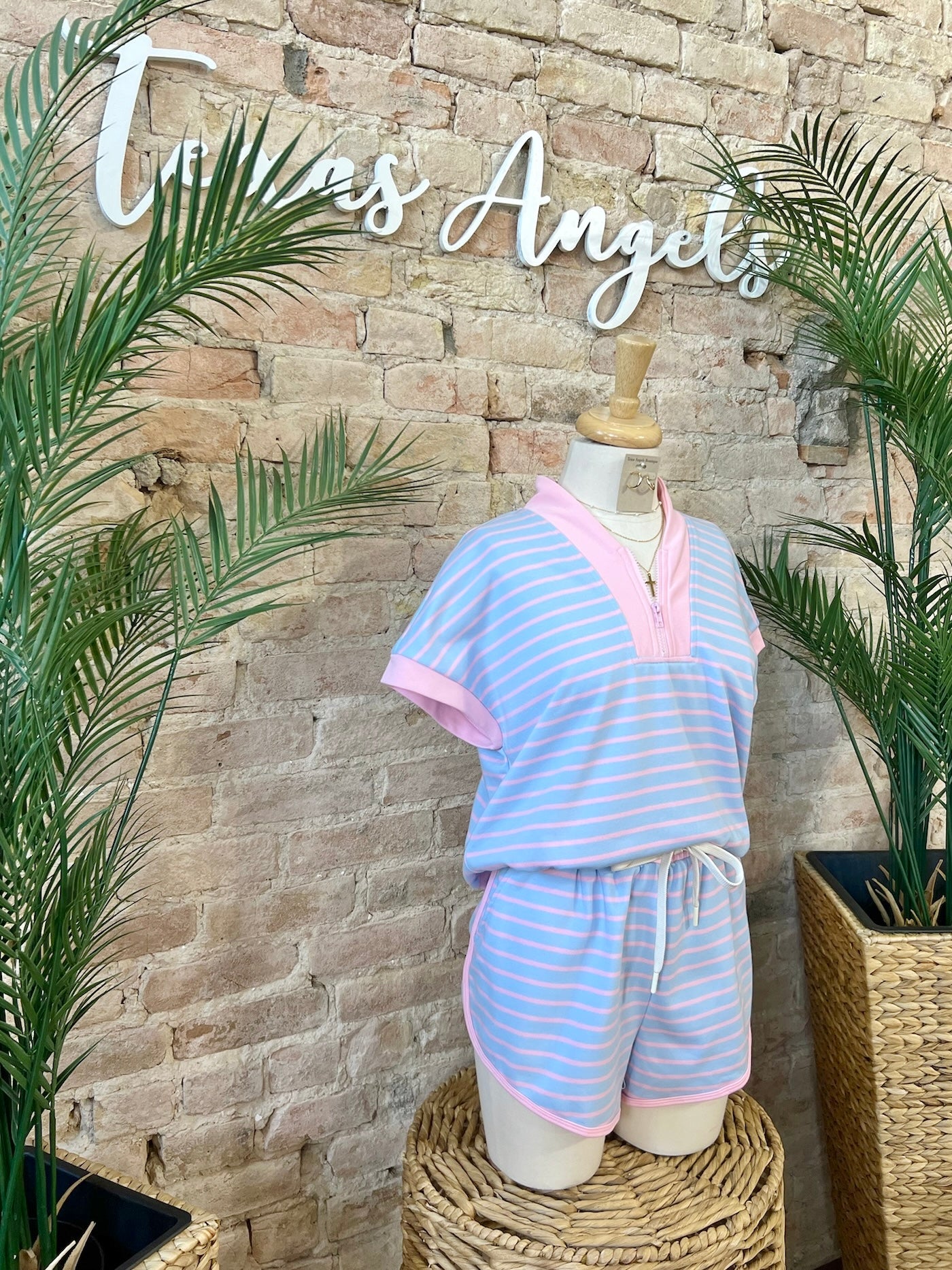 Cotton Candy Skies Pink & Blue Striped Top