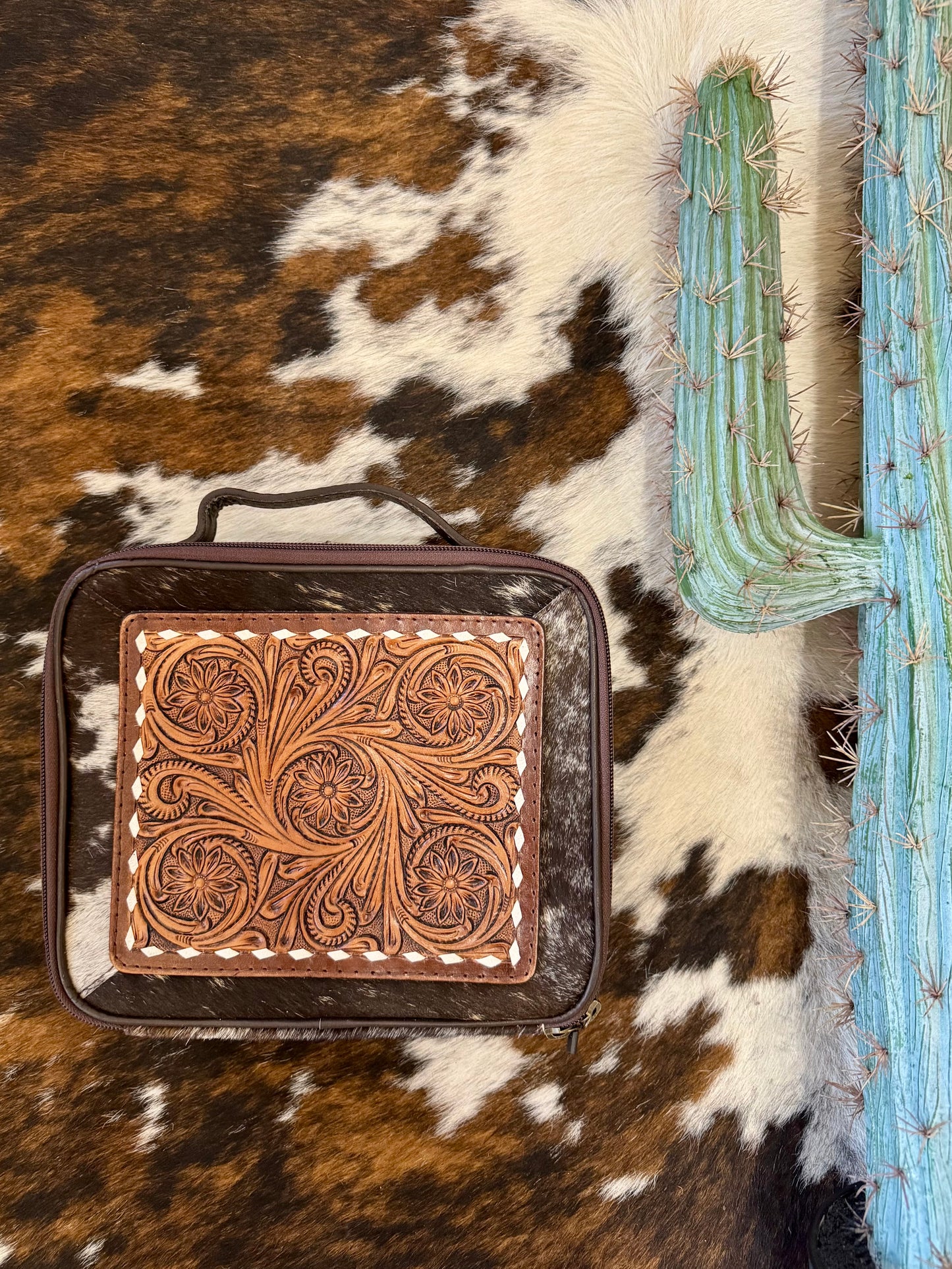 American Darling Tooled Leather Jewelry Box