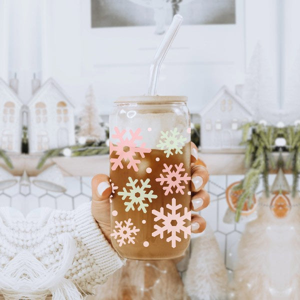 Snowflake Glass Cup