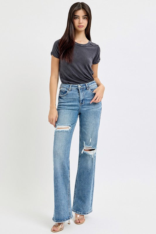 Way Before Your Time Wide Leg Risen Jeans