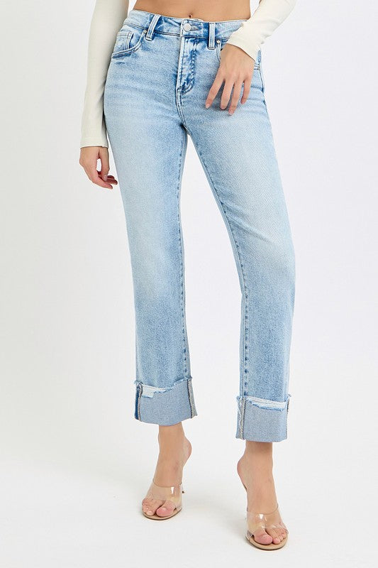 Take A Seat Straight Leg Risen Jeans