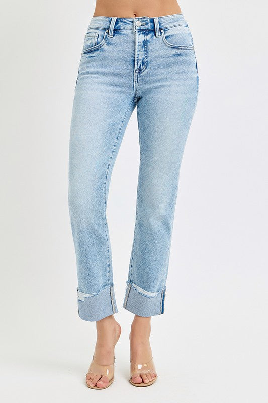 Take A Seat Straight Leg Risen Jeans