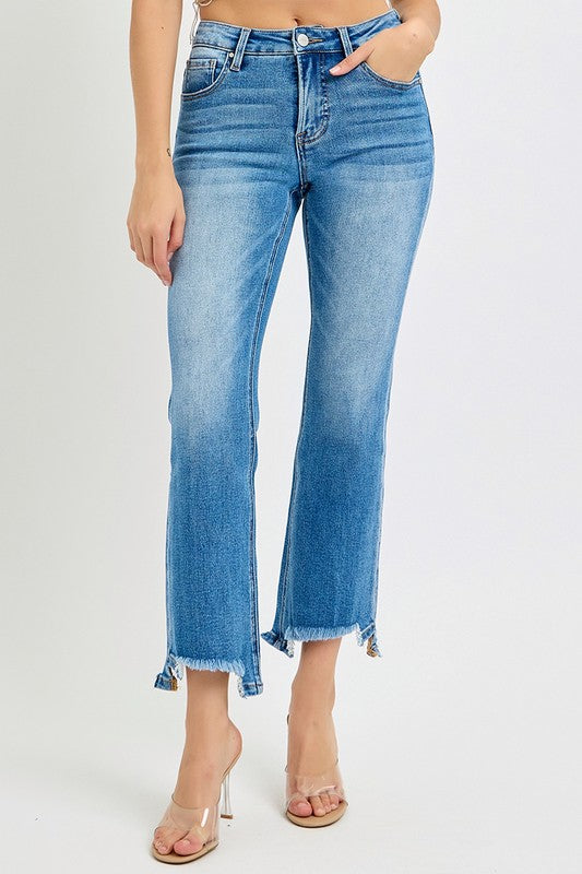 Rise Above It Straight Leg Risen Jeans