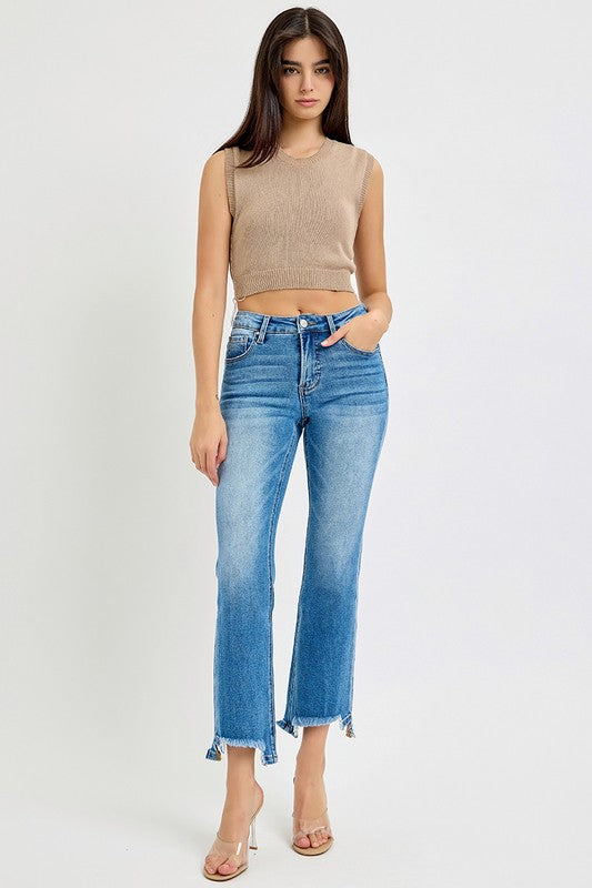 Rise Above It Straight Leg Risen Jeans