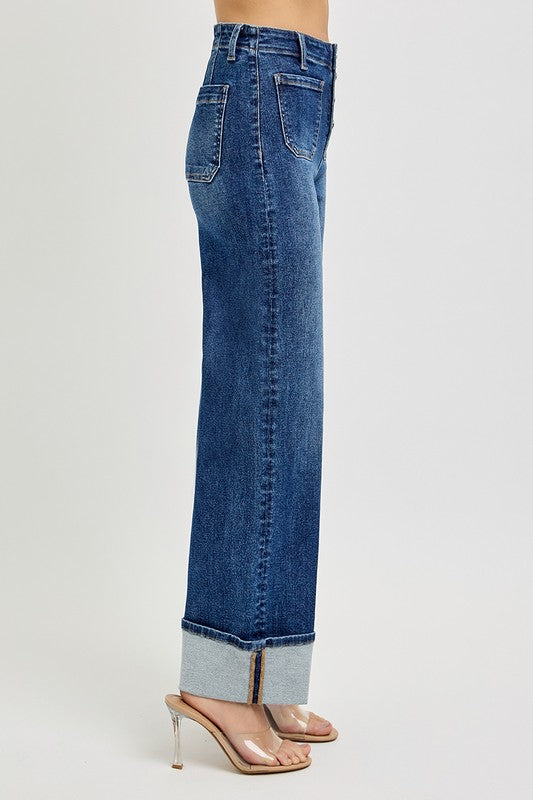 We Can Hope Wide Leg Risen Jeans