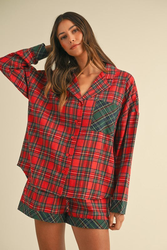 Christmas Morning Red Plaid PJ Set