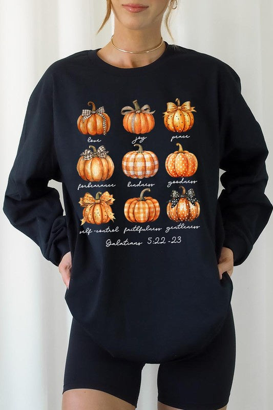 Black Pumpkin Long Sleeve Graphic Tee