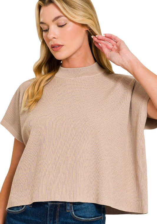 She's From Texas Mocha Crop Top