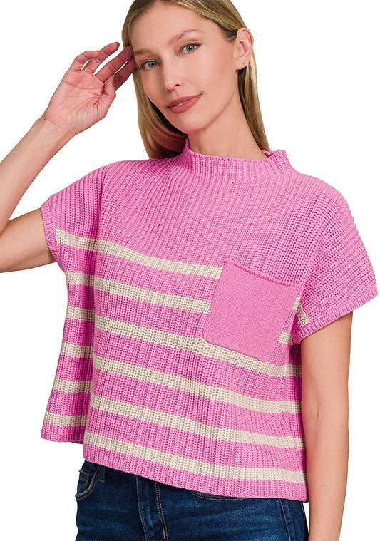 Promises Worth Keeping Pink Striped Knit Top