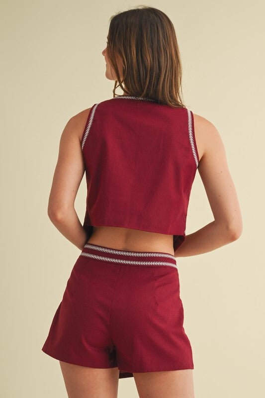 Best Of The Best Burgundy Vest