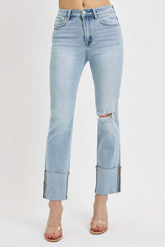 Can You Keep A Secret Straight Leg Risen Jeans