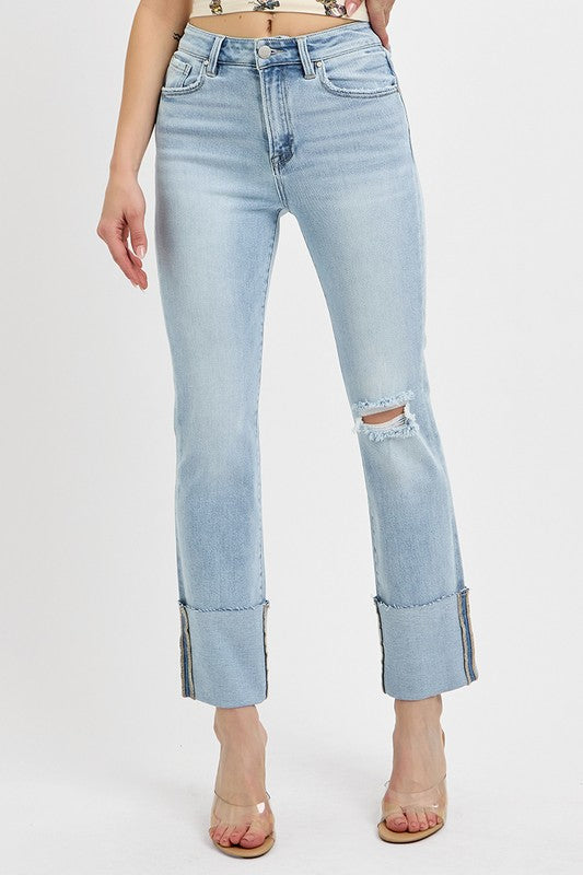 Can You Keep A Secret Straight Leg Risen Jeans