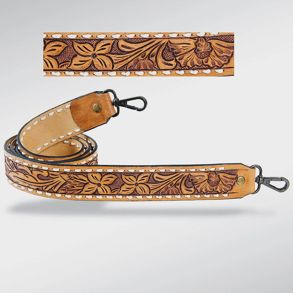 American Darling Tooled Leather Purse Strap