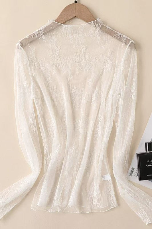 Lovely In Lace White Lace Top