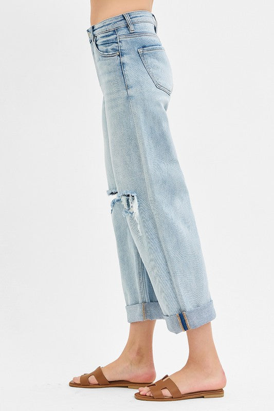 Boy Please Boyfriend Fit Risen Jeans