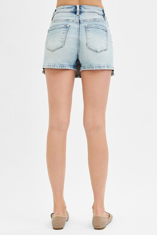 Your Secret Is Safe With Me Denim Risen Skort