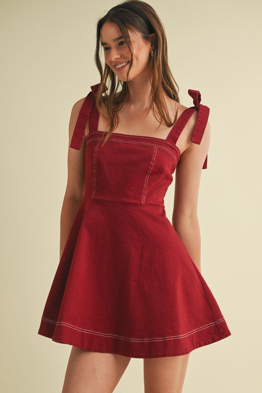 Gonna Be A Lil Late Burgundy Dress