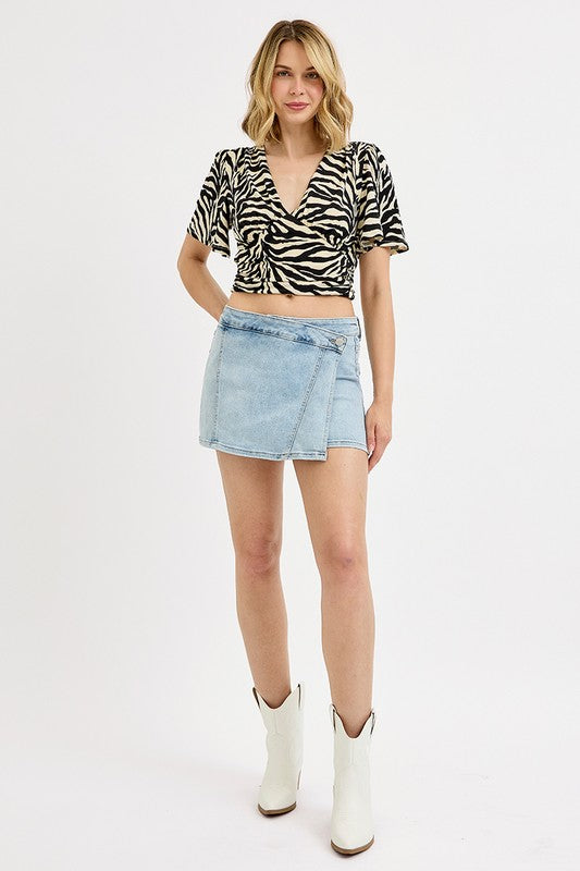 Let's Dance The Night Away Denim Risen Skort