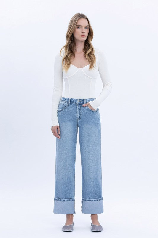 When & Where Wide Leg Vervet By Flying Monkey Jeans