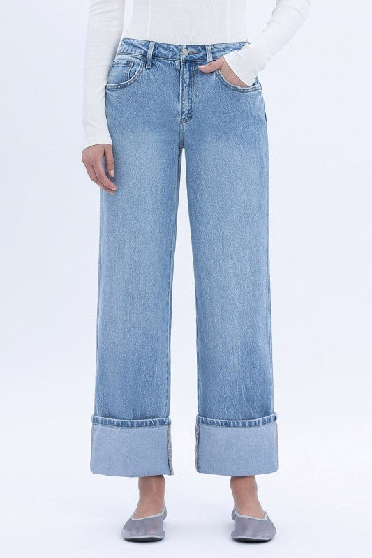 When & Where Wide Leg Vervet By Flying Monkey Jeans